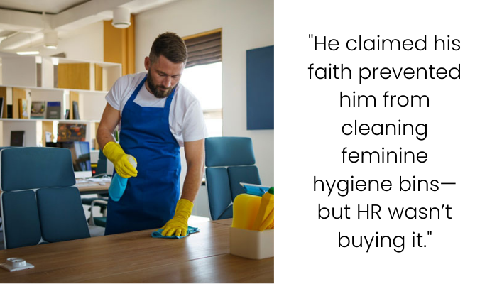 My Husband’s Coworker Refused to Clean the Women’s Restroom—Claimed “Religion” Was the Reason